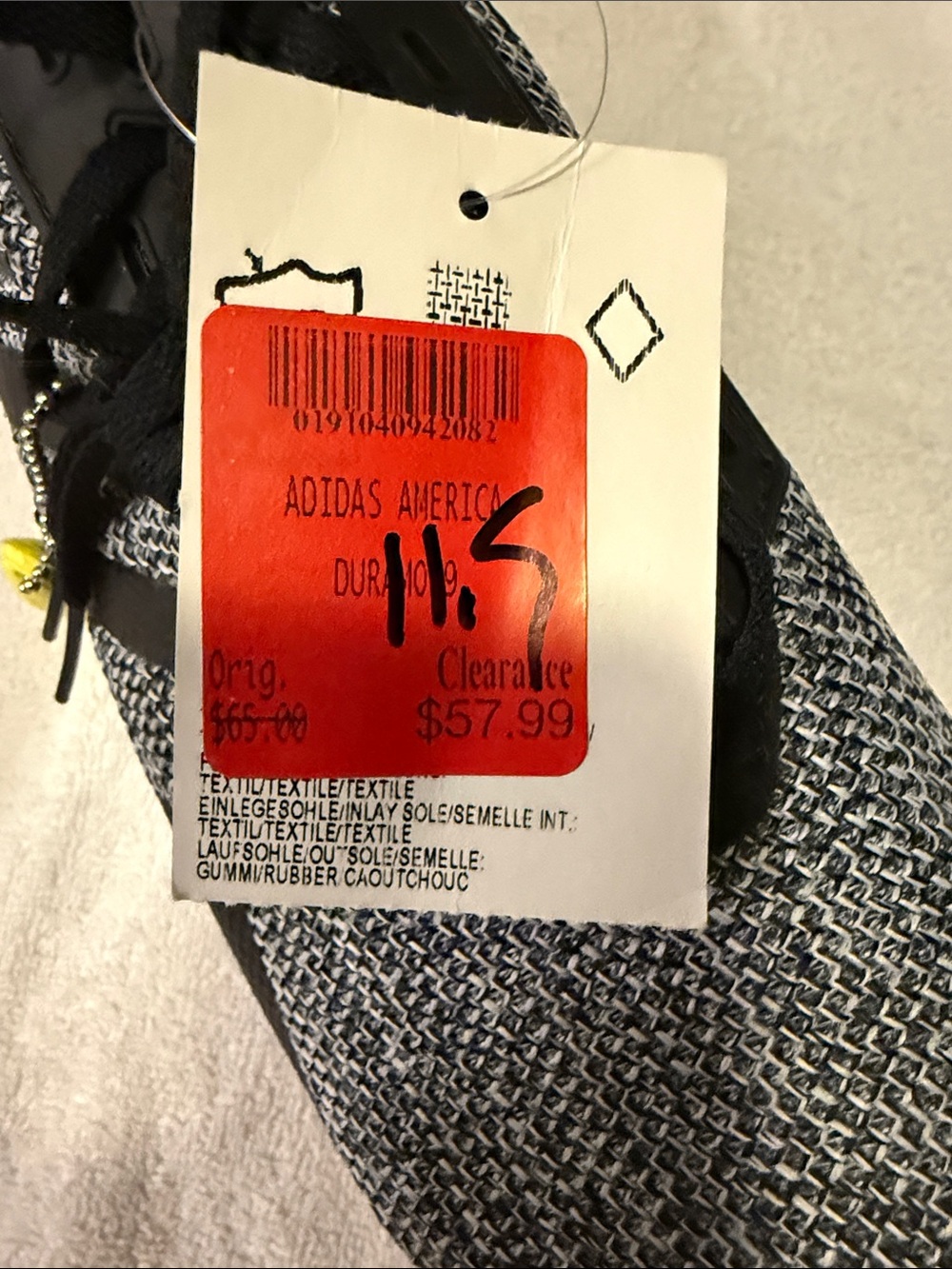 adidas Black and Grey Knit Casual Sneakers - Picture 6 of 6
